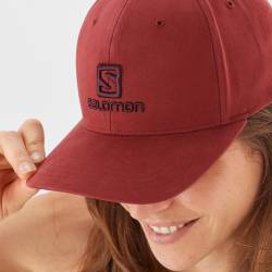 בורדו Salomon Logo Cap כובע